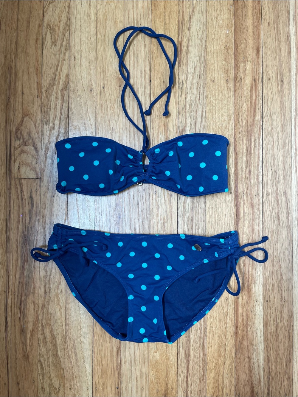 Vintage Bandeau Polka Dot Bikini